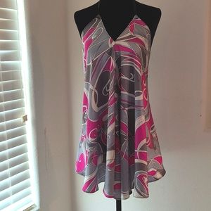 Pink and Gray mini Dress